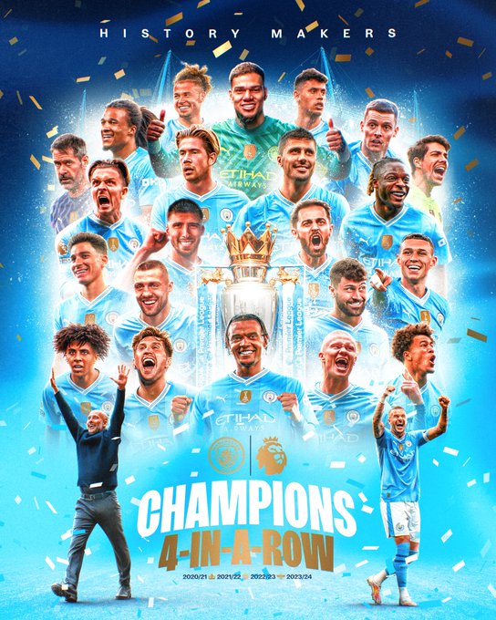 Foden fires Man City to record fourth consecutive Premier League title